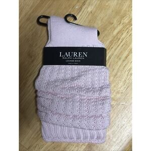 Lauren Ralph Lauren NWT Women's Pink Cable Knit Lounge Sock - Women’s Size 9-11